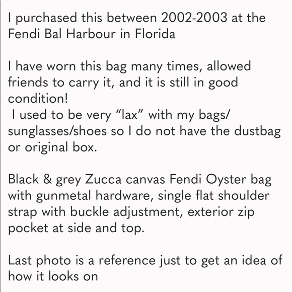 Authentic Fendi canvas zucca oyster shoulder bag - Picture 9 of 10